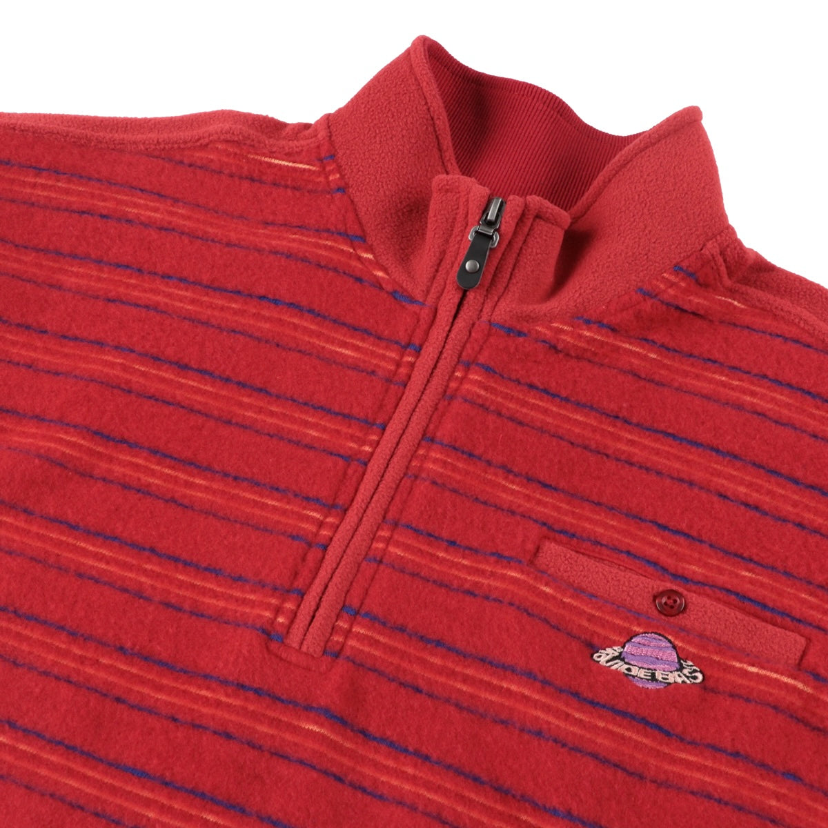 Half Zip Fleece Pullover red