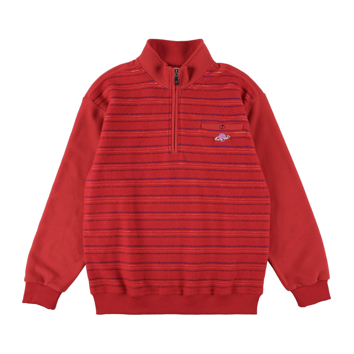 Half Zip Fleece Pullover red