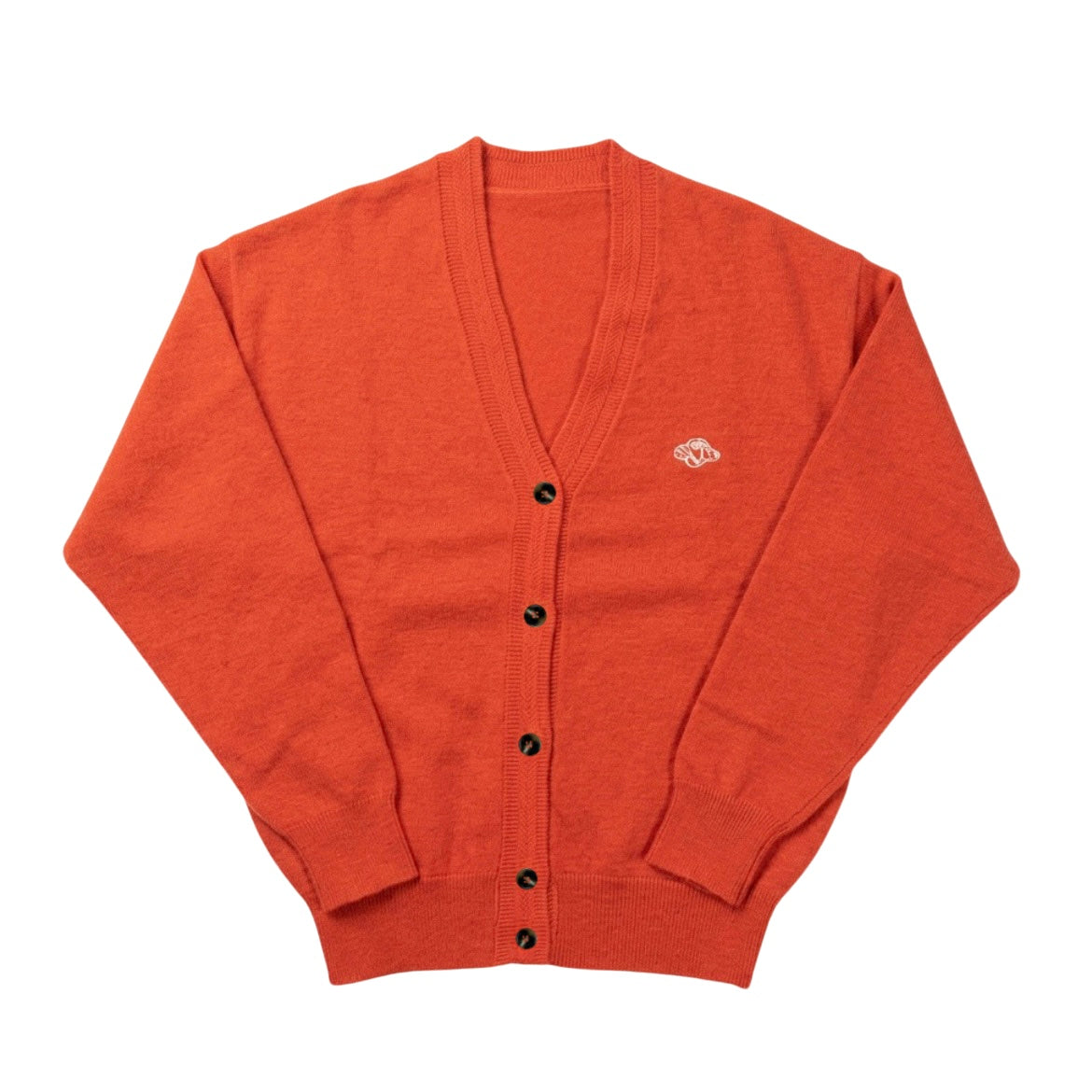 Logo cardigan orange