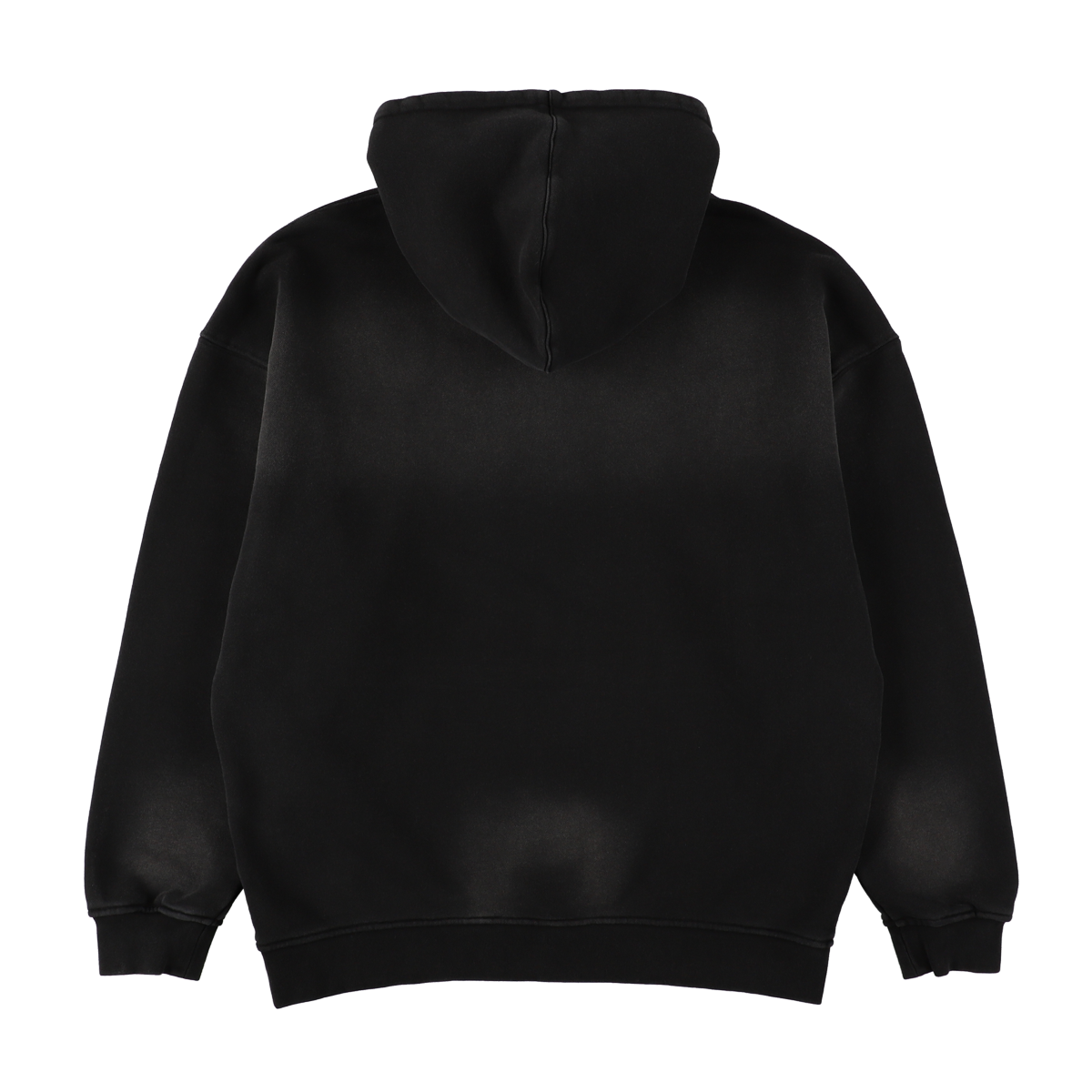 Washed planet logo hoodie black
