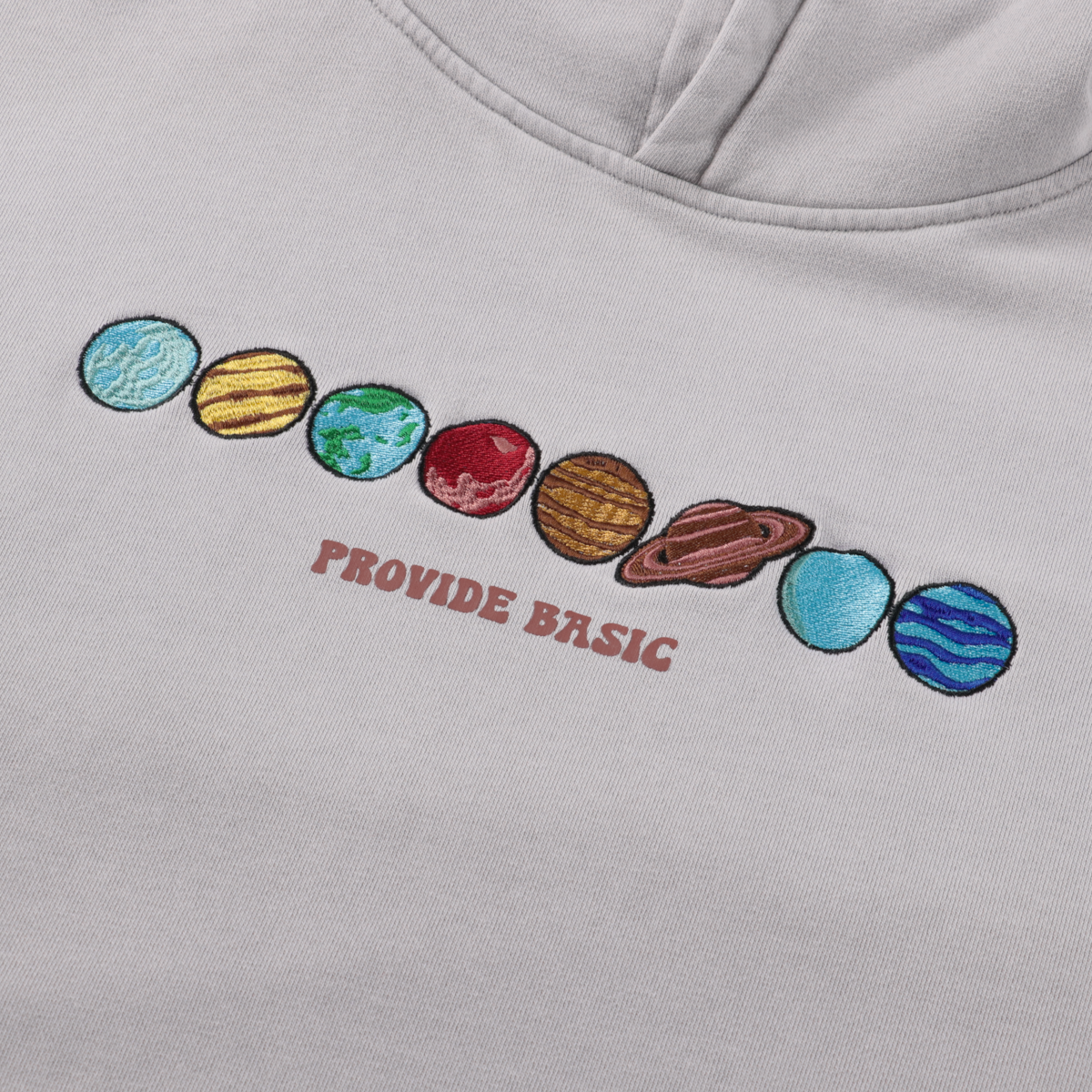 Washed planet logo hoodie gray