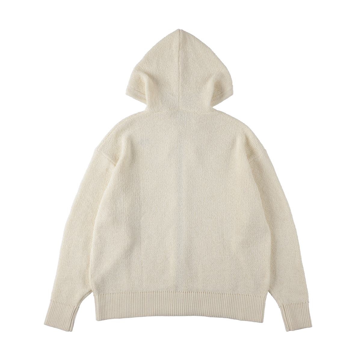 Logo knit hoodie cream
