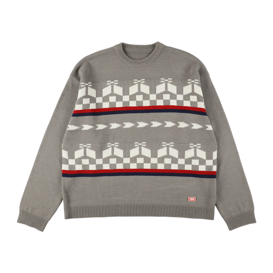 Fair Isle sweater gray